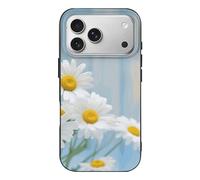 QMKFWT Elegant Spring Daisy Flowers Phone Case for Phone 17, TPU Anti-Yellowing Scratch Resistant, Slim Shockproof Cover with Precise Cutouts, Supports Wireless Charging Phone Case for Phone 17