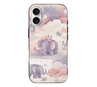 QMKFWT Elephant Pattern Phone Case for Phone 17, TPU Anti-Yellowing Scratch Resistant, Slim Shockproof Cover with Precise Cutouts, Supports Wireless Charging Phone Case for Phone 17