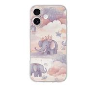 QMKFWT Elephant Pattern Phone Case for Phone 17, TPU Anti-Yellowing Scratch Resistant, Slim Shockproof Cover with Precise Cutouts, Supports Wireless Charging Phone Case for Phone 17