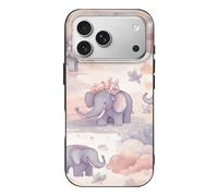 QMKFWT Elephant Pattern Phone Case for Phone 17, TPU Anti-Yellowing Scratch Resistant, Slim Shockproof Cover with Precise Cutouts, Supports Wireless Charging Phone Case for Phone 17