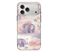 QMKFWT Elephant Pattern Phone Case for Phone 17, TPU Anti-Yellowing Scratch Resistant, Slim Shockproof Cover with Precise Cutouts, Supports Wireless Charging Phone Case for Phone 17