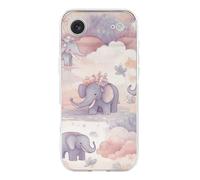QMKFWT Elephant Pattern Phone Case for Phone 17, TPU Anti-Yellowing Scratch Resistant, Slim Shockproof Cover with Precise Cutouts, Supports Wireless Charging Phone Case for Phone 17