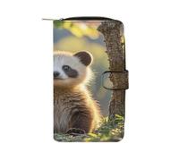 QMKFWT Foolish Cute Animal Leather Wallet Long Checkbook Wallets Classic Bifold Ladies Clutch with ID Window