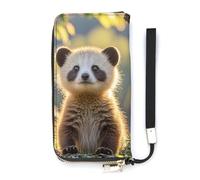 QMKFWT Foolish Cute Animal Wallet Large Capacity Clutch Cash PursePU Leather Long Zipper Pouch Wallet Unisex, white, 20x10.5cm, Wallet