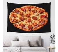 QMKFWT Fried Pizza Tapestry Aesthetic Wall Hanging Tapestries 60'' x 40'' Boho Tapestries Vertical Wall Art Decorative Funny Vintage Poster Flag Tapestry for Bedroom Living Room Decor