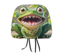 QMKFWT Frog with Mouth Open Cartoon Car Seat Headrest Cover Adjustable and Reusable Anti-Dirty Flexible Hear Rest Covers Soft Dust-Proof Car Seat Headrest Protector for Most Vehicles