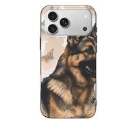 QMKFWT German Shepherd Dog Lovers Phone Case for Phone 17, TPU Anti-Yellowing Scratch Resistant, Slim Shockproof Cover with Precise Cutouts, Supports Wireless Charging Phone Case for Phone 17