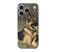 QMKFWT German Shepherd Dog Phone Case for Phone 17, TPU Anti-Yellowing Scratch Resistant, Slim Shockproof Cover with Precise Cutouts, Supports Wireless Charging Phone Case for Phone 17