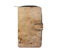 QMKFWT Golden Floral Design Leather Wallet Long Checkbook Wallets Classic Bifold Ladies Clutch with ID Window