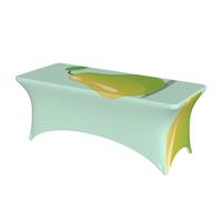 QMKFWT Green Pear Decorative Tablecloth Protector for Wedding, Banquet & Parties6FT Spandex Rectangle Tablecloths, Stretch Washable Table Cloth Wrinkle Free Patio Table Cover