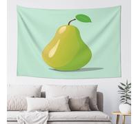 QMKFWT Green Pear Tapestry Aesthetic Wall Hanging Tapestries 60'' x 40'' Boho Tapestries Vertical Wall Art Decorative Funny Vintage Poster Flag Tapestry for Bedroom Living Room Decor