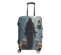 QMKFWT Grim Reaper Travel Luggage Cover Washable Anti-scratch Suitcase Protector Dustproof Protective Cover Case for Wheeled Luggage Fits 19-32 Inch Luggage, white, M