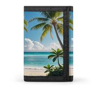 QMKFWT Hawaiian Style Print Pattern Casual Wallet Credit Card Holder Premium Document Organizer Case for Men And Women