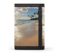 QMKFWT Hawaiian Summer Casual Wallet Credit Card Holder Premium Document Organizer Case for Men And Women
