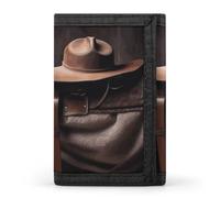 QMKFWT Horse Saddle with A Cowboy Hat Casual Wallet Credit Card Holder Premium Document Organizer Case for Men And Women