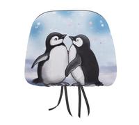 QMKFWT I Love Penguins Car Seat Headrest Cover Adjustable and Reusable Anti-Dirty Flexible Hear Rest Covers Soft Dust-Proof Car Seat Headrest Protector for Most Vehicles