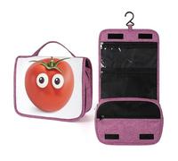 QMKFWT I Love You from My Head Tomatoes Toiletry Bag Waterproof Makeup Bag with Hanging Hook Cosmetic Bags for Women Travel Essentials