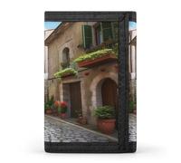 QMKFWT Italian Town Street Casual Wallet Credit Card Holder Premium Document Organizer Case for Men And Women