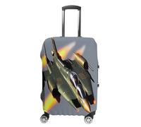 QMKFWT Jet Fighters Travel Luggage Cover Washable Anti-scratch Suitcase Protector Dustproof Protective Cover Case for Wheeled Luggage Fits 19-32 Inch Luggage, white, L