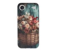 QMKFWT Lady Holding A Basket Phone Case for Phone 17, TPU Anti-Yellowing Scratch Resistant, Slim Shockproof Cover with Precise Cutouts, Supports Wireless Charging Phone Case for Phone 17
