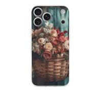 QMKFWT Lady Holding A Basket Phone Case for Phone 17, TPU Anti-Yellowing Scratch Resistant, Slim Shockproof Cover with Precise Cutouts, Supports Wireless Charging Phone Case for Phone 17