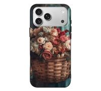 QMKFWT Lady Holding A Basket Phone Case for Phone 17, TPU Anti-Yellowing Scratch Resistant, Slim Shockproof Cover with Precise Cutouts, Supports Wireless Charging Phone Case for Phone 17