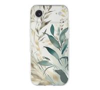 QMKFWT Leaves on White Background Phone Case for Phone 17, TPU Anti-Yellowing Scratch Resistant, Slim Shockproof Cover with Precise Cutouts, Supports Wireless Charging Phone Case for Phone 17