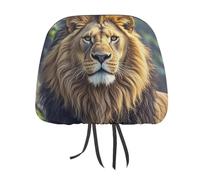 QMKFWT Lion Image Car Seat Headrest Cover Adjustable and Reusable Anti-Dirty Flexible Hear Rest Covers Soft Dust-Proof Car Seat Headrest Protector for Most Vehicles