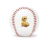 QMKFWT Little Duck with Blue Eyes Baseball Standard Practice Baseball Flat Raised Seam Options Official League Baseballs for League Play Pitching Hitting Batting Fielding Gifts