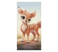QMKFWT Lovely Deer Beach Towels Extra Large, Quick Dry Absorbent Multipurpose, Oversized Beach Towel, Sand Free Foldable Lightweight, Travel Towel, for Beach Pool Camping Travel Vacation, 63x31.5 in