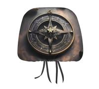 QMKFWT Magical Design Norse Runes Compass Car Seat Headrest Cover Adjustable and Reusable Anti-Dirty Flexible Hear Rest Covers Soft Dust-Proof Car Seat Headrest Protector for Most Vehicles