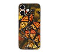 QMKFWT Monarch Butterflies Phone Case for Phone 17, TPU Anti-Yellowing Scratch Resistant, Slim Shockproof Cover with Precise Cutouts, Supports Wireless Charging Phone Case for Phone 17