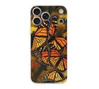 QMKFWT Monarch Butterflies Phone Case for Phone 17, TPU Anti-Yellowing Scratch Resistant, Slim Shockproof Cover with Precise Cutouts, Supports Wireless Charging Phone Case for Phone 17