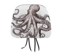 QMKFWT Octopus Car Seat Headrest Cover Adjustable and Reusable Anti-Dirty Flexible Hear Rest Covers Soft Dust-Proof Car Seat Headrest Protector for Most Vehicles