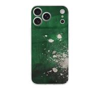 QMKFWT Orange and Green Pattern Phone Case for Phone 17, TPU Anti-Yellowing Scratch Resistant, Slim Shockproof Cover with Precise Cutouts, Supports Wireless Charging Phone Case for Phone 17