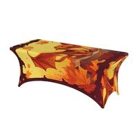 QMKFWT Orange Cartoon Dragon Decorative Tablecloth Protector for Wedding, Banquet & Parties6FT Spandex Rectangle Tablecloths, Stretch Washable Table Cloth Wrinkle Free Patio Table Cover