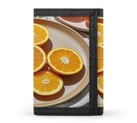 QMKFWT Orange Slices Casual Wallet Credit Card Holder Premium Document Organizer Case for Men And Women