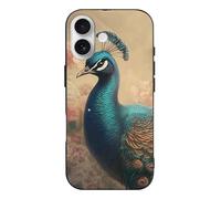 QMKFWT Oriental Peacock Pattern Phone Case for Phone 17, TPU Anti-Yellowing Scratch Resistant, Slim Shockproof Cover with Precise Cutouts, Supports Wireless Charging Phone Case for Phone 17
