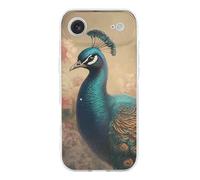 QMKFWT Oriental Peacock Pattern Phone Case for Phone 17, TPU Anti-Yellowing Scratch Resistant, Slim Shockproof Cover with Precise Cutouts, Supports Wireless Charging Phone Case for Phone 17