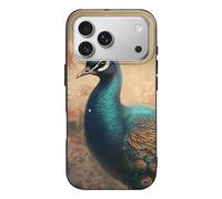 QMKFWT Oriental Peacock Pattern Phone Case for Phone 17, TPU Anti-Yellowing Scratch Resistant, Slim Shockproof Cover with Precise Cutouts, Supports Wireless Charging Phone Case for Phone 17
