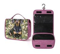QMKFWT Pad Dachshund Toiletry Bag Waterproof Makeup Bag with Hanging Hook Cosmetic Bags for Women Travel Essentials