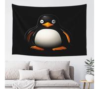 QMKFWT Penguin Image Tapestry Aesthetic Wall Hanging Tapestries 60'' x 40'' Boho Tapestries Vertical Wall Art Decorative Funny Vintage Poster Flag Tapestry for Bedroom Living Room Decor
