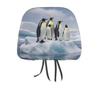 QMKFWT Penguins On The Iceberg Car Seat Headrest Cover Adjustable and Reusable Anti-Dirty Flexible Hear Rest Covers Soft Dust-Proof Car Seat Headrest Protector for Most Vehicles