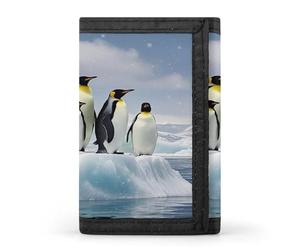 QMKFWT Penguins On The Iceberg Casual Wallet Credit Card Holder Premium Document Organizer Case for Men And Women