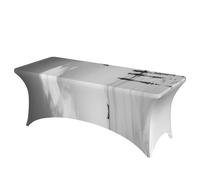 QMKFWT People on the Beach Decorative Tablecloth Protector for Wedding, Banquet & Parties6FT Spandex Rectangle Tablecloths, Stretch Washable Table Cloth Wrinkle Free Patio Table Cover