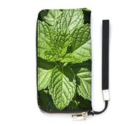 QMKFWT Peppermint Wallet Large Capacity Clutch Cash PursePU Leather Long Zipper Pouch Wallet Unisex, white, 20x10.5cm, Wallet