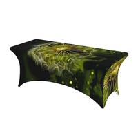 QMKFWT Photographing Dandelions Decorative Tablecloth Protector for Wedding, Banquet & Parties6FT Spandex Rectangle Tablecloths, Stretch Washable Table Cloth Wrinkle Free Patio Table Cover