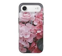 QMKFWT Pink Rose Hydrangea Phone Case for Phone 17, TPU Anti-Yellowing Scratch Resistant, Slim Shockproof Cover with Precise Cutouts, Supports Wireless Charging Phone Case for Phone 17