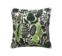 QMKFWT Plant Jungle Wall Sticker Print Throw Pillow Covers Decorative Pillow Cover Square Cushion Cases Soft Cushion Cover Throw Sofa Pillow Case for Home Decor Living Room Bed Couch Car 12"x12"