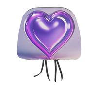 QMKFWT Purple Hearts Car Seat Headrest Cover Adjustable and Reusable Anti-Dirty Flexible Hear Rest Covers Soft Dust-Proof Car Seat Headrest Protector for Most Vehicles